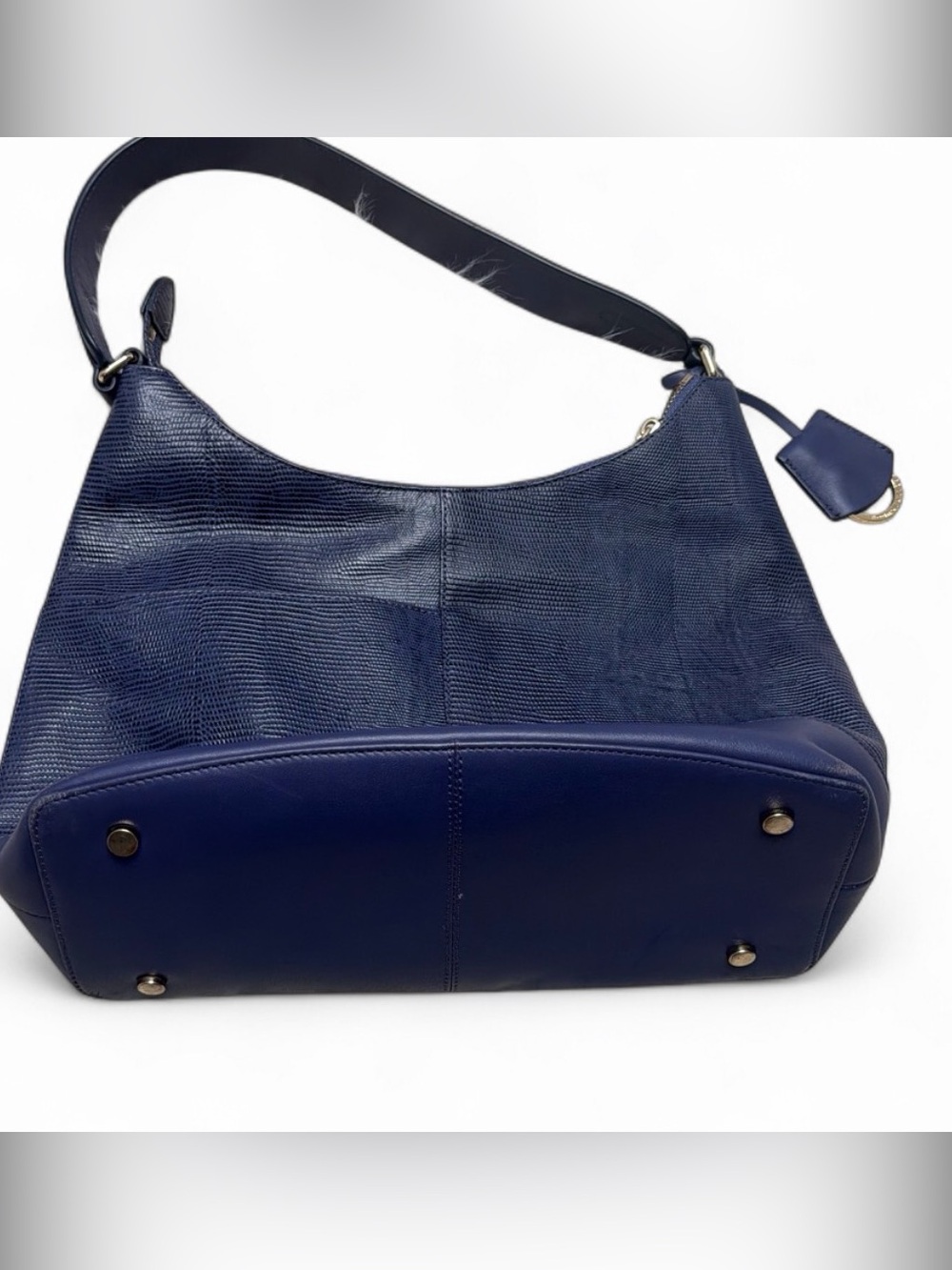 Radley London Navy Textured Leather Shoulder Bag - Women's Handbag